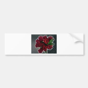 BEAUTIFUL RED ROSES BUMPER STICKER