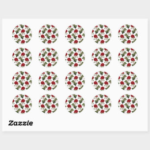 Beautiful Red Roses Classic Round Sticker
