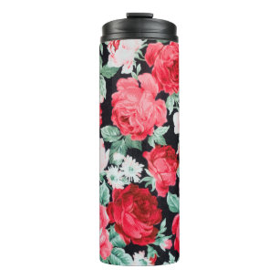 Beautiful red roses garden thermal tumbler