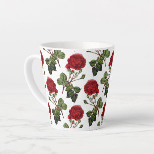 Beautiful Red Roses Latte Mug