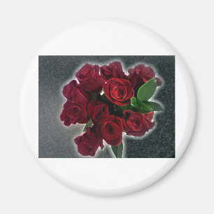 BEAUTIFUL RED ROSES MAGNET