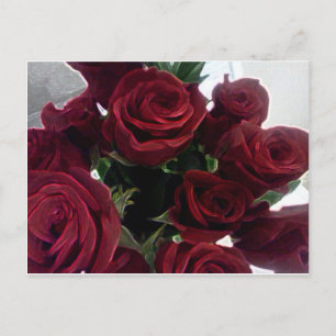 BEAUTIFUL RED ROSES POSTCARD