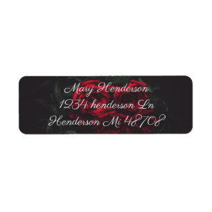 Beautiful Red Roses Return Address Label