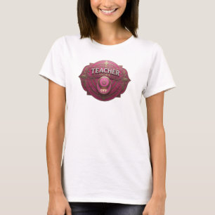 Beautiful Red TEACH MODE OFF Visual Design T-Shirt
