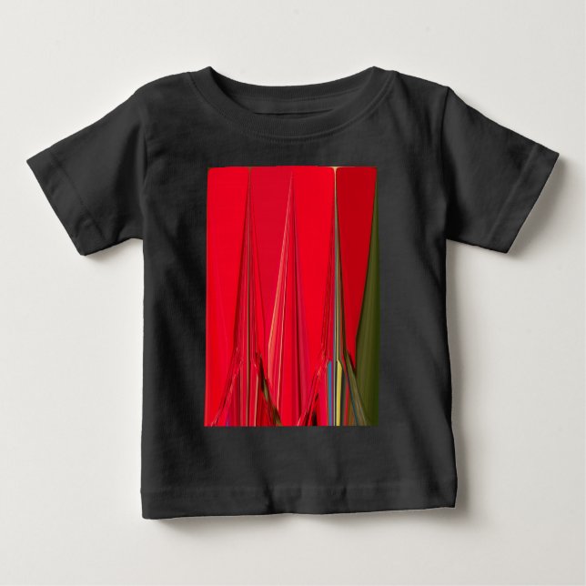 Beautiful Red Texture Colour Abstract Art Design Baby T-Shirt (Front)