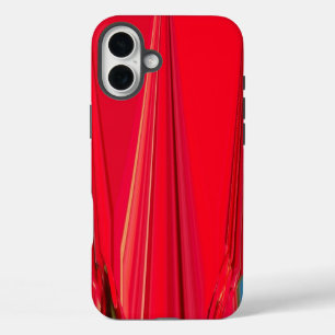 Beautiful Red Texture Colour Abstract Art Design iPhone 16 Plus Case