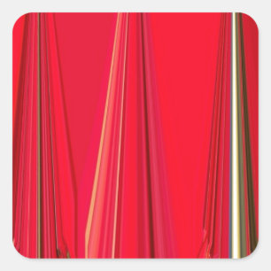 Beautiful Red Texture Colour Abstract Art Design Square Sticker