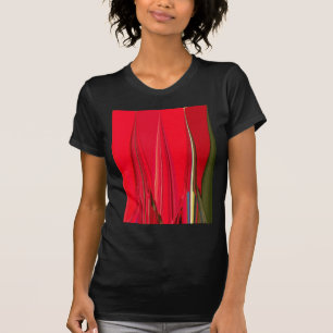 Beautiful Red Texture Colour Abstract Art Design T-Shirt