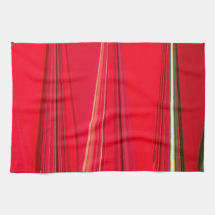 Beautiful Red Texture Colour Abstract Art Design Tea Towel