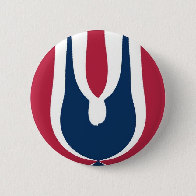 Beautiful Red, White, Blue Texture Colour Abstract 6 Cm Round Badge (Front)