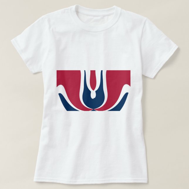 Beautiful Red, White, Blue Texture Colour Abstract T-Shirt (Design Front)
