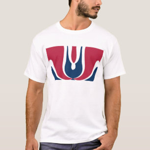 Beautiful Red, White, Blue Texture Colour Abstract T-Shirt