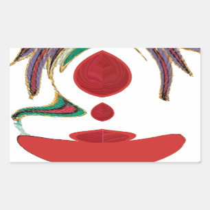 Beautiful Red, White, Purple, Green Texture Colour Rectangular Sticker