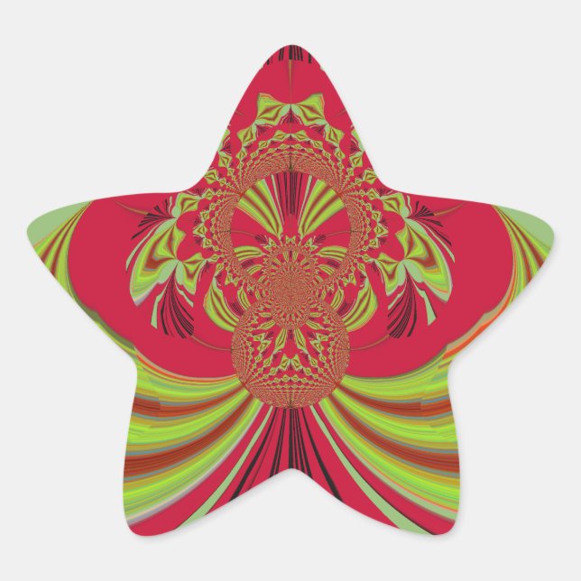 Beautiful red yellow design. Inspiration vector co Star Sticker (Front)