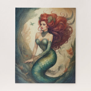 Beautiful Redhead Mermaid Jigsaw Puzzle