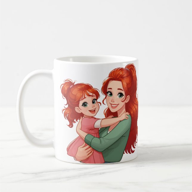 Beautiful redhead mom coffee mug (Left)