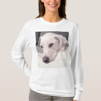 Beautiful Regal White Labrador Mix Dog Grey T-Shir