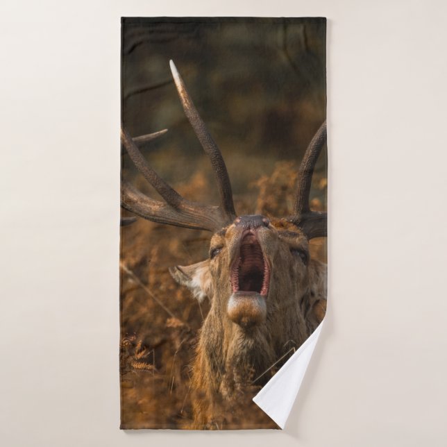 BEAUTIFUL REINDEER WILD ANIMALS BATH TOWEL (Bath Towel)