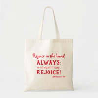 Beautiful Rejoice in the Lord Red and White