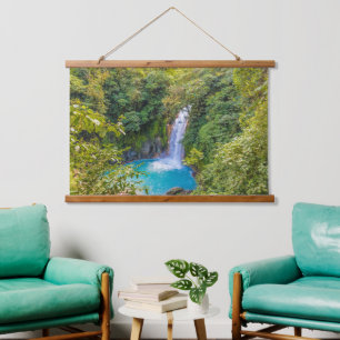 Beautiful Relaxing Blue Unique Waterfall in Jungle Hanging Tapestry