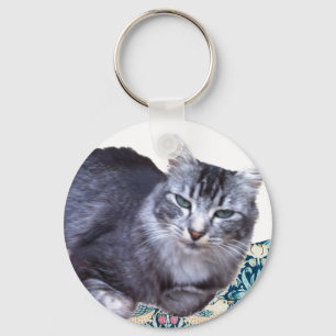 Beautiful Relaxing Cat  Key Ring