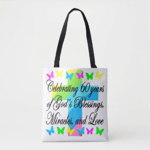 BEAUTIFUL RELIGIOUS 60TH BIRTHDAY TOTE BAG