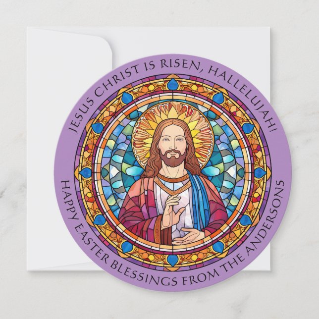 Beautiful Religious Resurrection of Christ Easter  Holiday Card (Front)