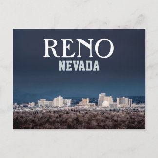 Beautiful Reno Skyline Postcard