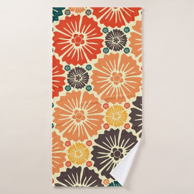 Beautiful retro art nouveau bath towel (Bath Towel)
