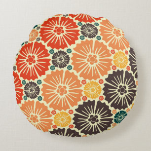 Beautiful retro art nouveau round cushion