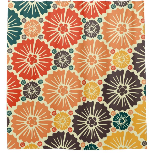 Beautiful retro art nouveau shower curtain (Front)