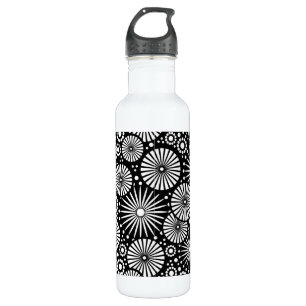Beautiful retro black and white 710 ml water bottle