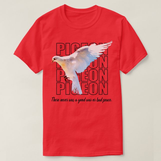 Beautiful Retro Black And White Pigeon 4 T-Shirt (Design Front)