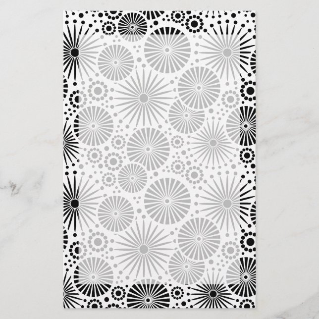 Beautiful retro black and white Stationery (Front)