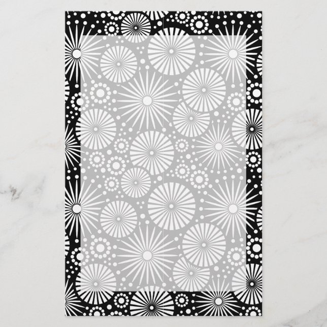 Beautiful retro black and white Stationery (Front)