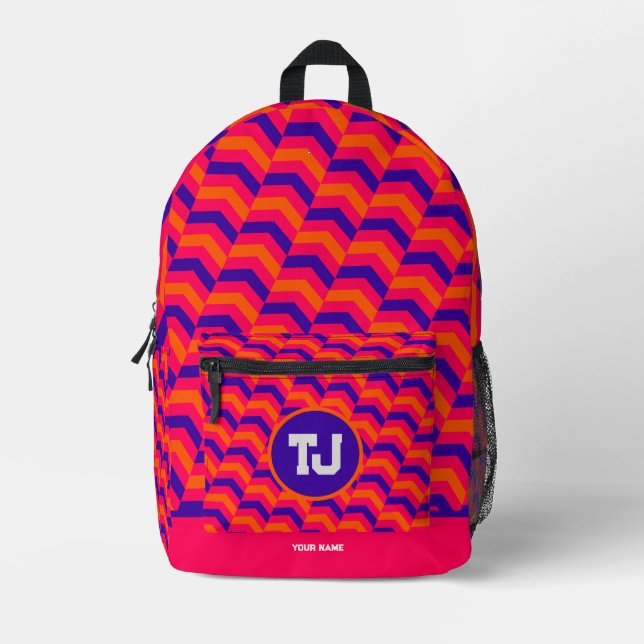 Beautiful Retro Boy Basketball Printed Backpack (Front)