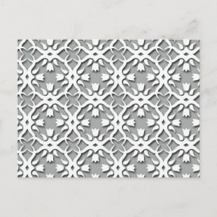 Beautiful Retro Floral Elegant Pattern Postcard