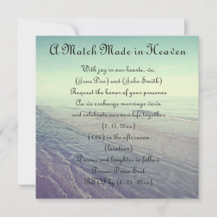 Beautiful Retro Pastel Scenic Ocean View Invitation