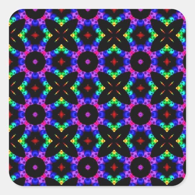 Beautiful Retro Pattern Square Sticker (Front)