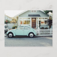 Beautiful retro vintage turquoise car photography