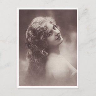 Beautiful Retro Woman With Blonde Hair Postcard