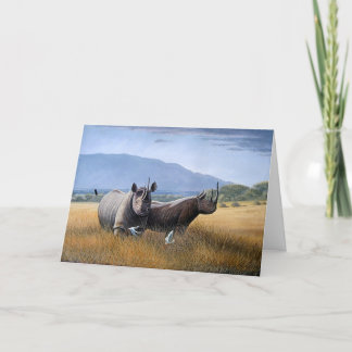 Beautiful Rhino Holiday Card