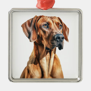 BEAUTIFUL RHODESIAN RIDGEBACK DOG METAL ORNAMENT
