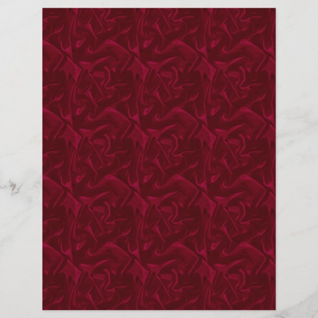 Beautiful Rich Burgandy Satin Look Scrapbook Paper (Front)