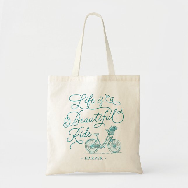 Beautiful Ride Editable Colour Custom Tote Bag (Front)
