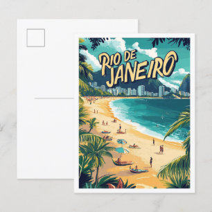 Beautiful Rio de Janeiro Brazil Travel Postcard