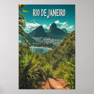 Beautiful Rio de janeiro Brazil Travel Poster