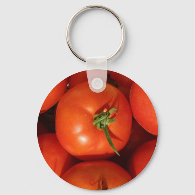 Beautiful Ripe Homegrown Tomatoes Key Ring (Front)