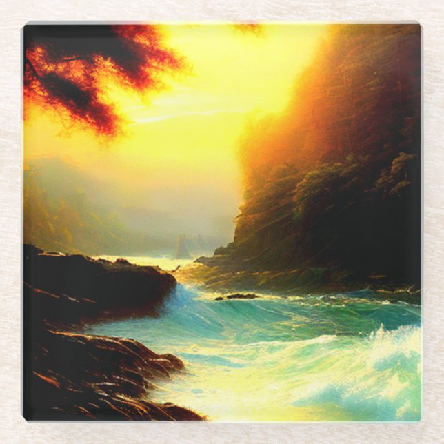 Beautiful River Art Coaster (Front)