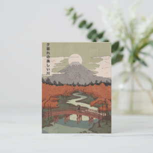 Beautiful River At Dusk Holiday Postcard